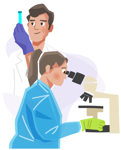 Dos técnicos trabajando en un laboratorio
