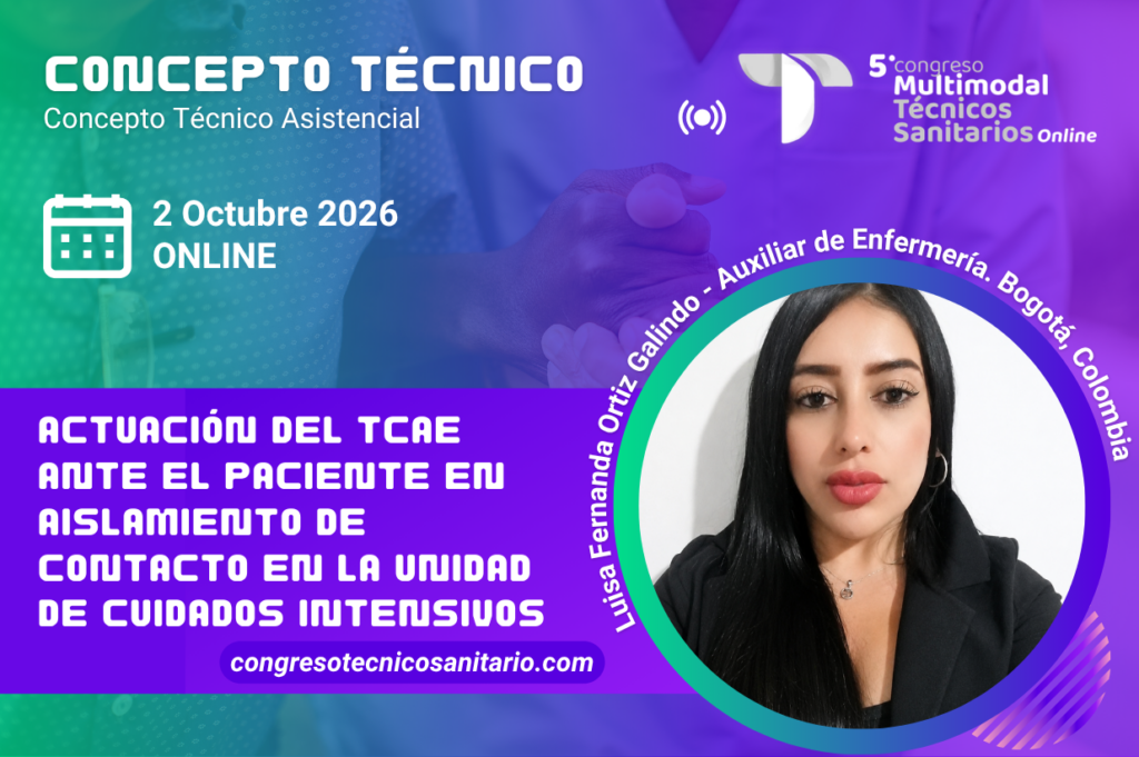 TCAE utilizando equipos de protección individual durante la atención de un paciente en aislamiento de contacto en una UCI