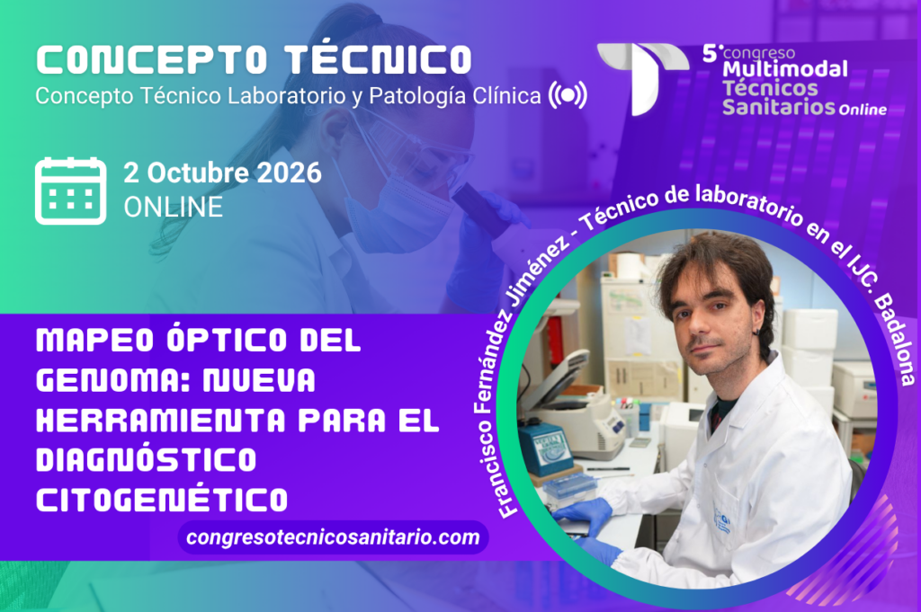 Especialista en citogenética molecular analizando moléculas de ADN mediante mapeo óptico del genoma en un laboratorio de genética.